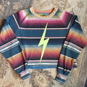 AVIATOR NATION BOLT CROPPED CREW SWEATSHIRT - TULUM
Size small
